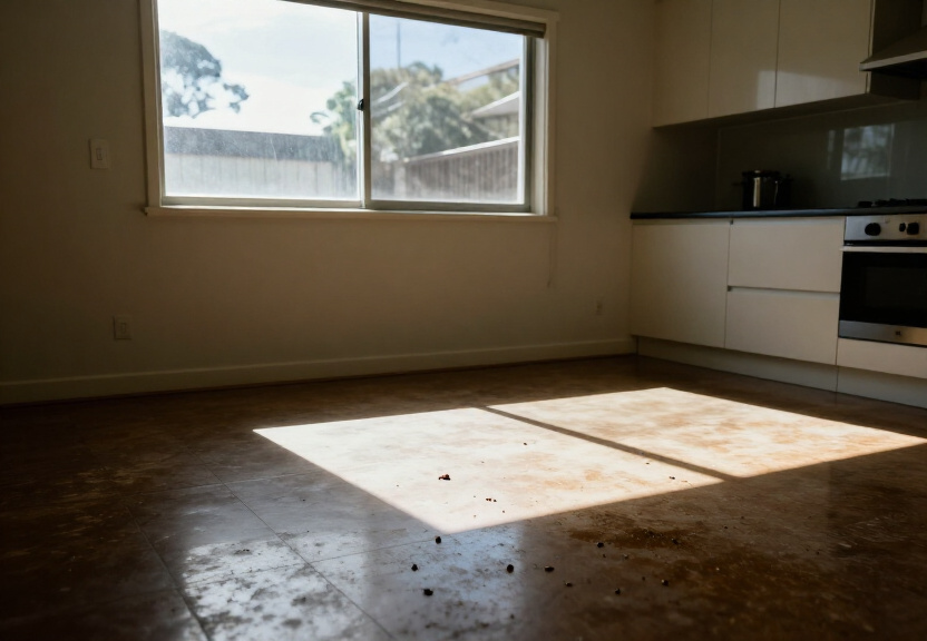 Rodent infestation in a Merrylands kitchen before treatment